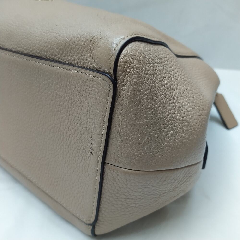 Coach Hallie Beige Leather 3 Compartments Shoulder Bag - Picture 15 of 16